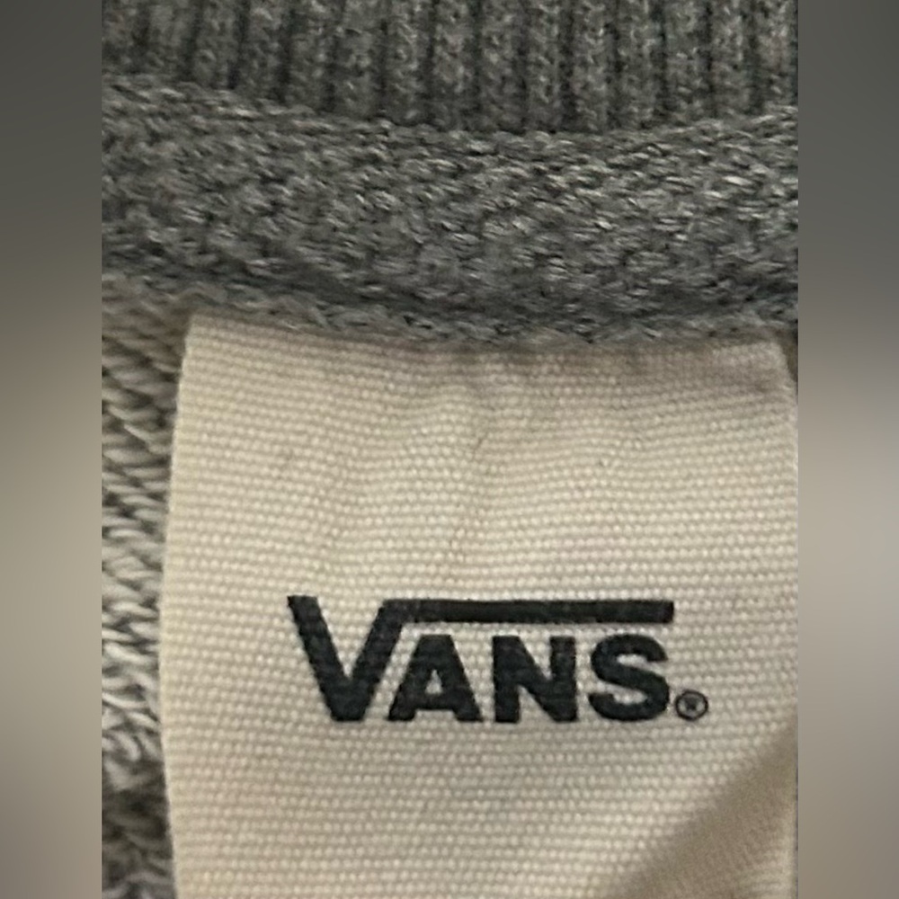 Vans Women's Grey Crewneck Sweatshirt with Logo Tape - Picture 6 of 6